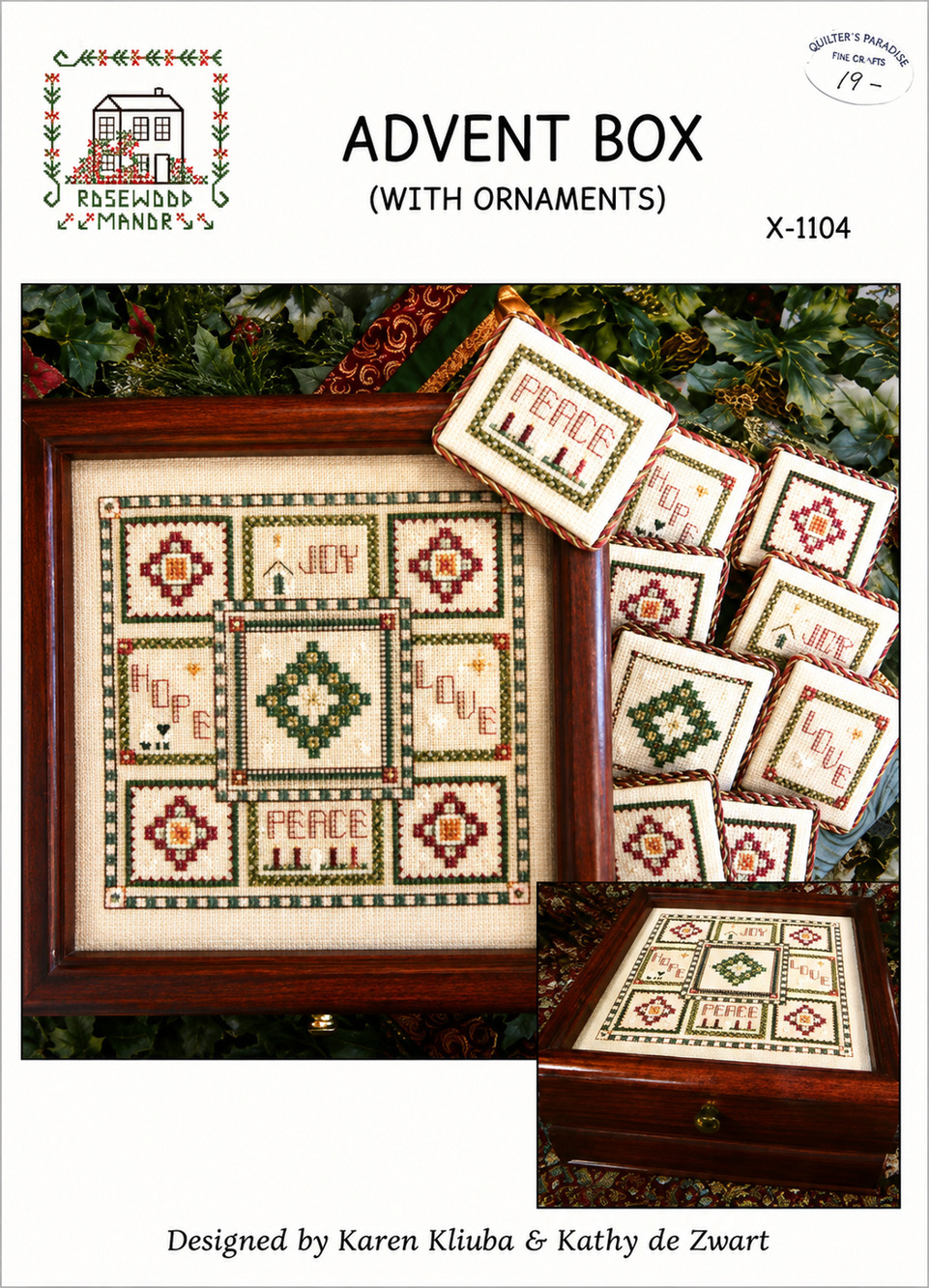 Rosewood Manor Designs / Karen Kluba ~ X-1104 Advent Box With Ornaments